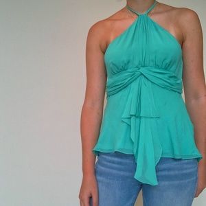 BCBG Blue Halter Top